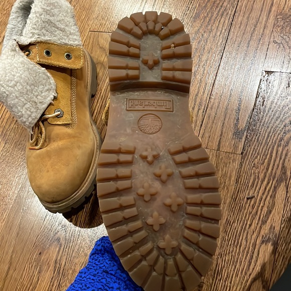 TIMBERLAND® WATERPROOF women’s teddy fleece fold down BOOTS size 7 - Picture 11 of 11